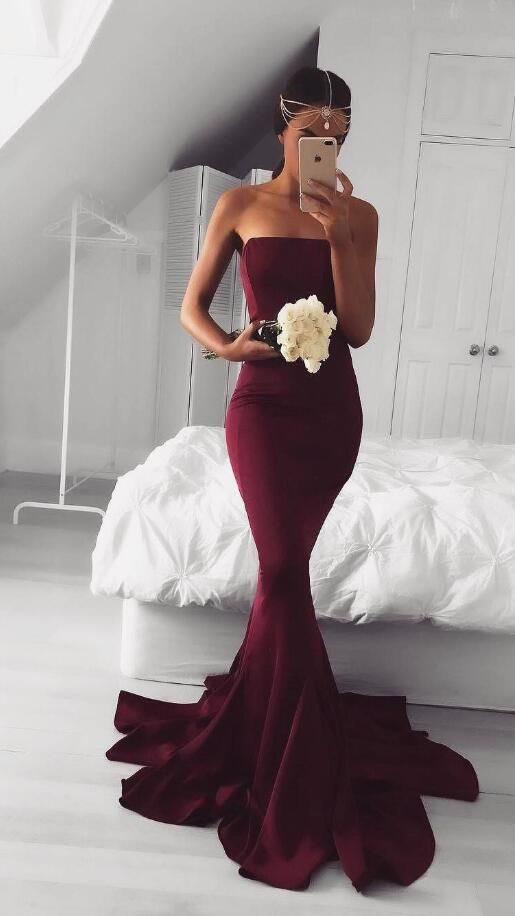 deep burgundy bridesmaid dresses